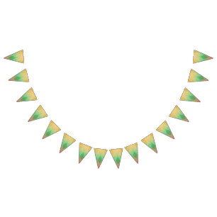 Colourful textile design featuring intricate flora bunting