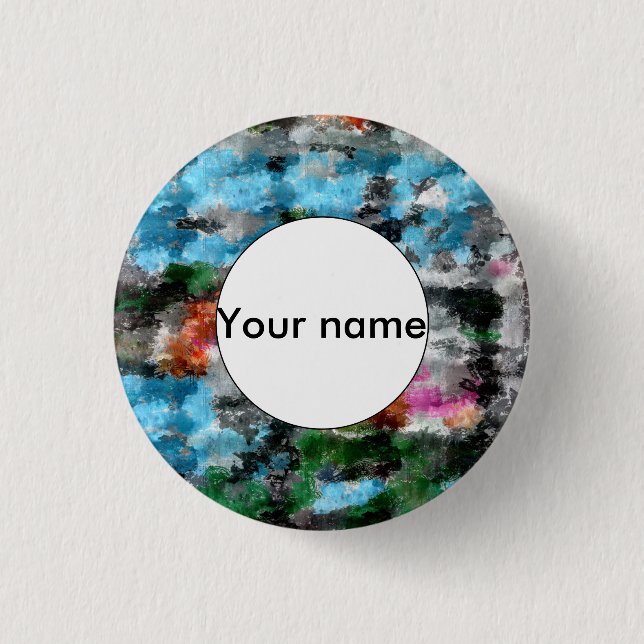 Colourful texture 3 cm round badge (Front)