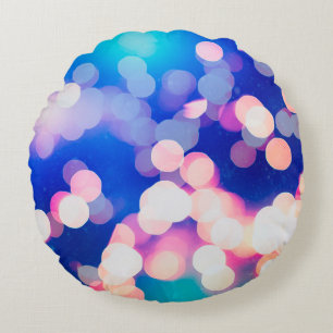 Colourful texture, blurred backgroundabstract,arts round cushion
