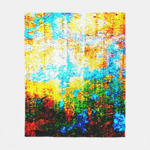 Colourful Texture Effect. Beautiful Abstract Decor Fleece Blanket