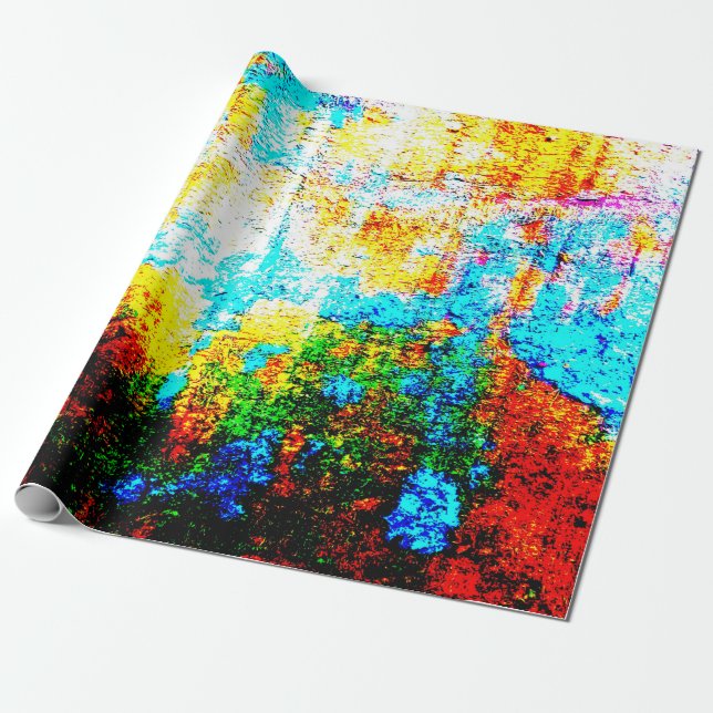 Colourful Texture Effect. Beautiful Abstract Decor Wrapping Paper (Unrolled)