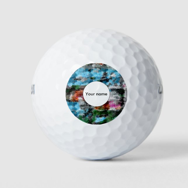 Colourful texture golf balls (Front)