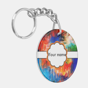 Colourful texture key ring