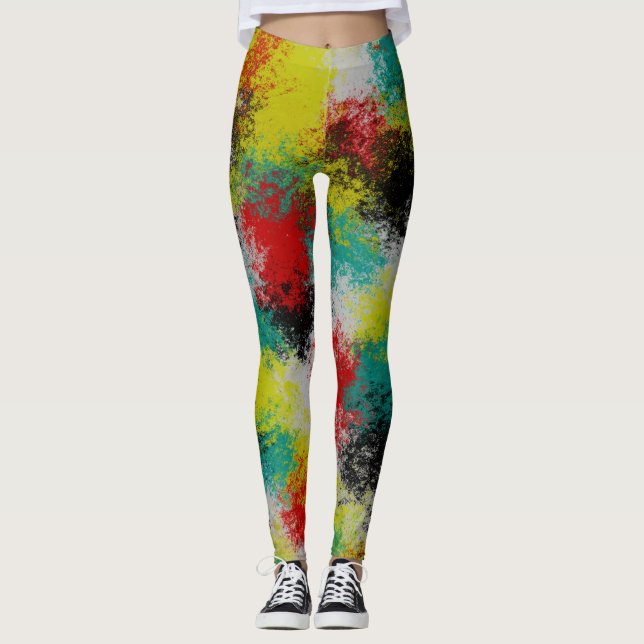 Colourful texture leggings (Front)
