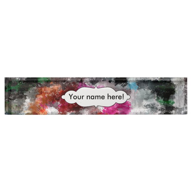 Colourful texture nameplate (Front)