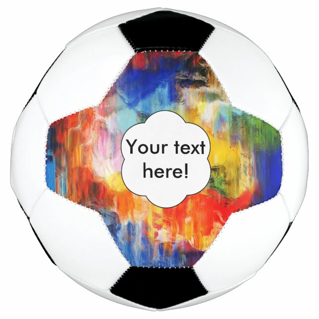 Colourful texture soccer ball (Front)