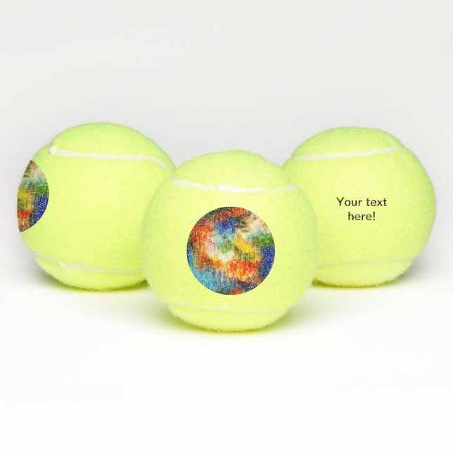 Colourful texture tennis balls (Multi)