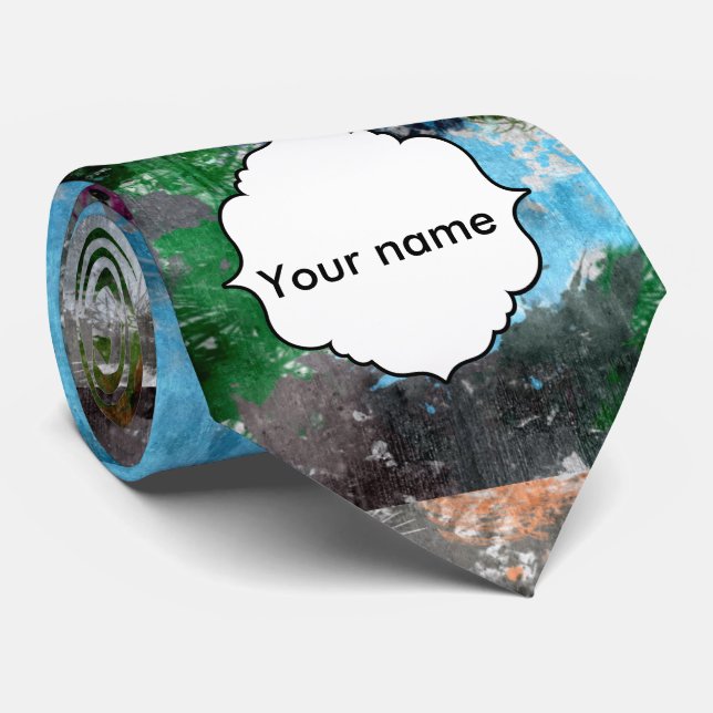 Colourful texture tie (Rolled)