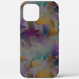 Colourful texture with small messy geometric shape iPhone 12 pro max case