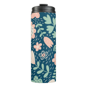 Colourful textured brick wall background in orange thermal tumbler