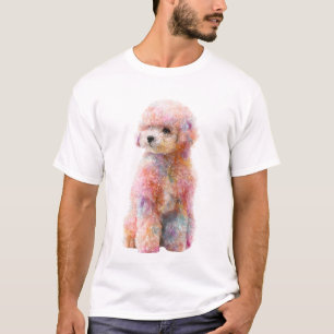 Colourful Textured Impressionist Toy Poodle Men T-Shirt