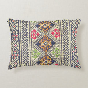 Colourful Thailand style rug surface close up vint Decorative Cushion