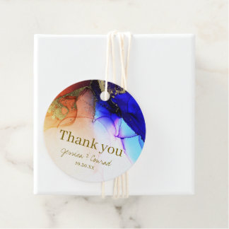 Colourful Thank you & Message Wedding Favour Tags