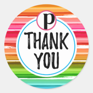 Colourful thank you Perfectly Posh sticker