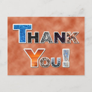 Colourful Thank You postcard
