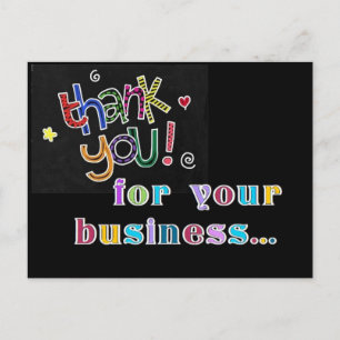 Colourful Thank You Postcard