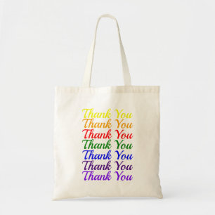 Colourful Thank You Rainbow Tote Bag