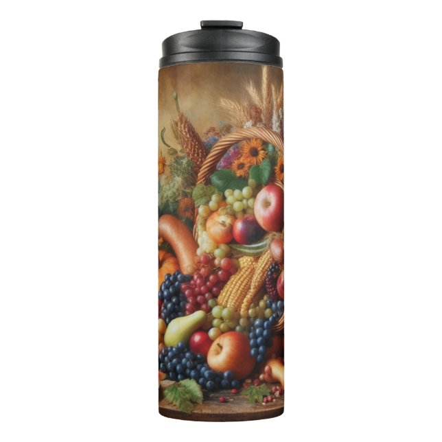 Colourful/Thanksgiving/Cornucopia/Fall Thermal Tumbler (Front)