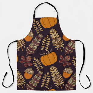 Colourful Thanksgiving Day, autumn pattern. Apron