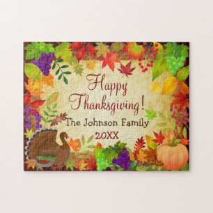 Colourful Thanksgiving Harvest Jigsaw Puzzle