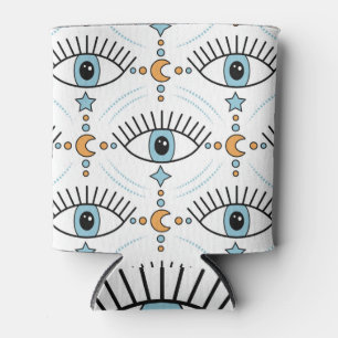 Colourful third eyes, magic seamless pattern. can cooler