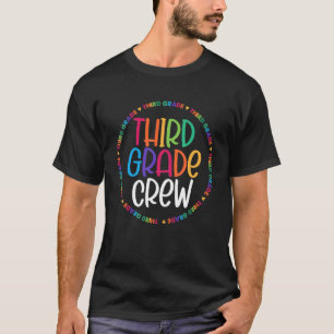 Colourful Third Grade Crew Back 2 School T-Shirt