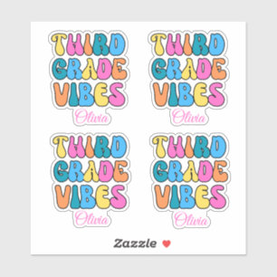 Colourful Third Grade Vibes Back to School Retro