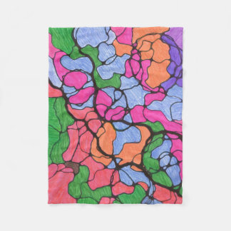 Colourful thoughts fleece blanket