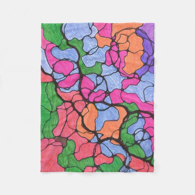 Colourful thoughts fleece blanket (Front)