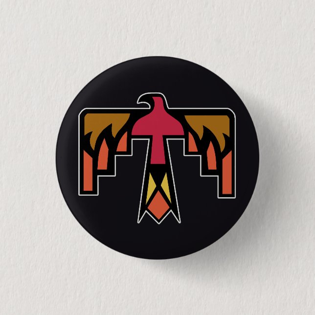 Colourful Thunderbird design 3 Cm Round Badge (Front)