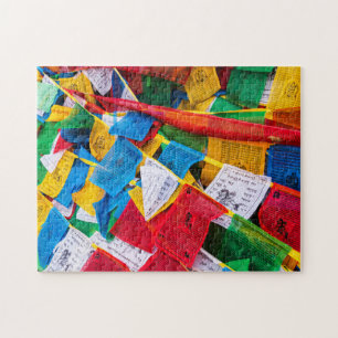 Colourful Tibetan prayer flags Jigsaw Puzzle
