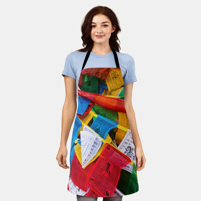 Colourful Tibetan prayer flags - Tibet Apron (Worn)