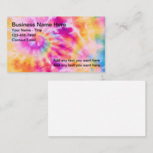 Colourful Tie Dye Artsy Business Cards