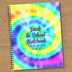 Colourful Tie Dye Back to School Notebook