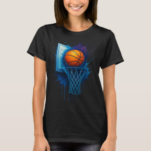 Colourful Tie Dye Basketball Apparel With Retro Sp T-Shirt
