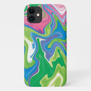 Colourful Tie Dye  Blue Green Pink Liquid ink Case-Mate iPhone Case