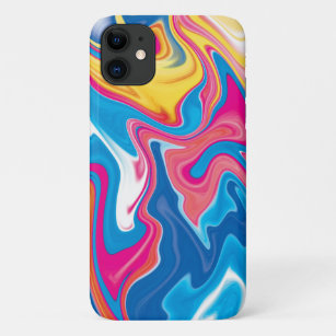 Colourful Tie Dye  Blue Yellow Pink Liquid ink Case-Mate iPhone Case