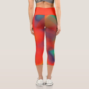 Colourful Tie-dye Capri Leggings