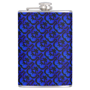 Colourful tie dye hip flask