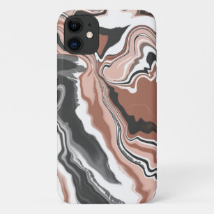 Colourful Tie Dye in Grey Caramel Pink Liquid Ink Case-Mate iPhone Case