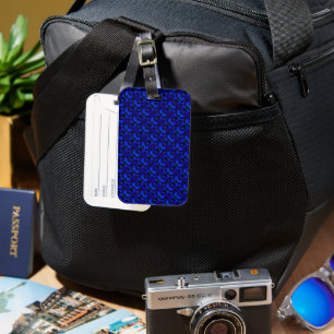Colourful tie dye luggage tag