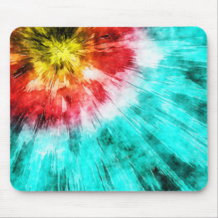 Colourful Tie Dye Mouse Pad