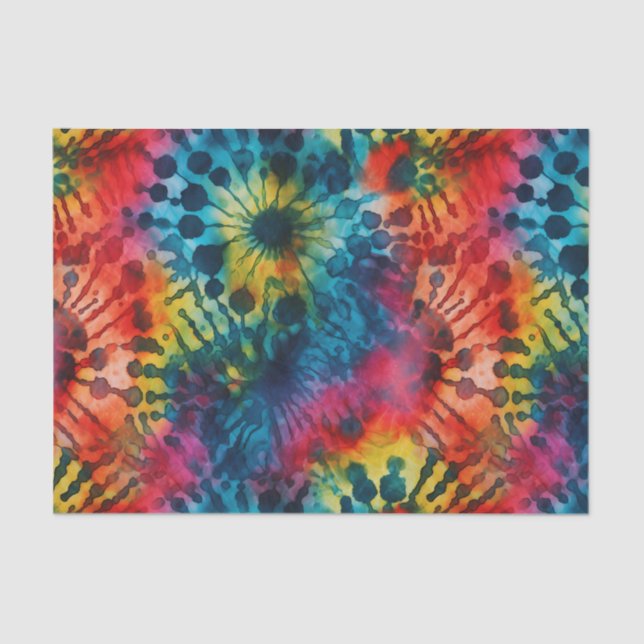 Colourful Tie Dye Multi-colour Tissue Paper (Front)