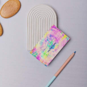 Colourful Tie Dye Neon Summer  Business Card