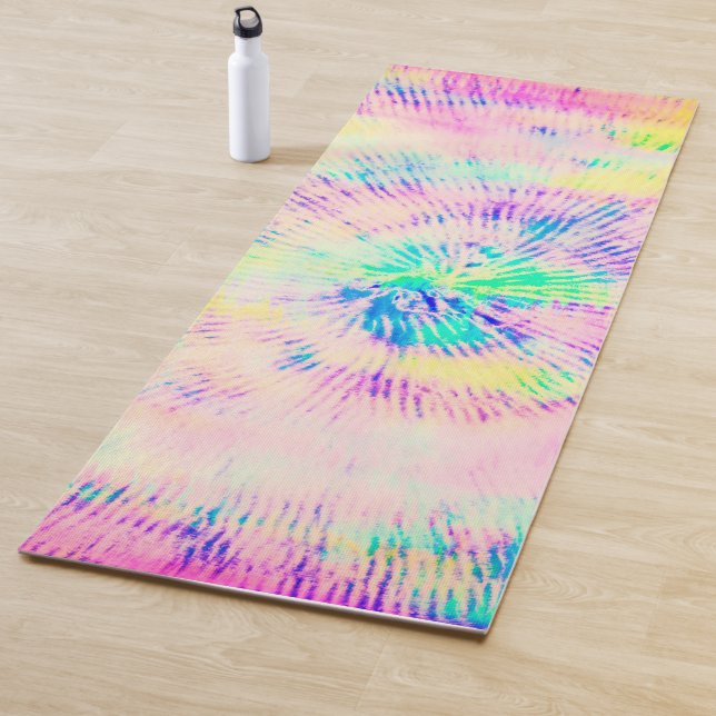 Colourful Tie Dye Neon Summer  Yoga Mat (In Situ)