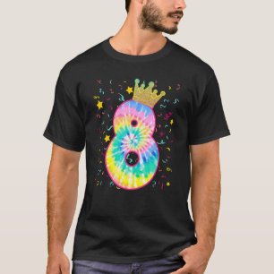 Colourful Tie Dye Number 8 Year Old Girls 8th Birt T-Shirt