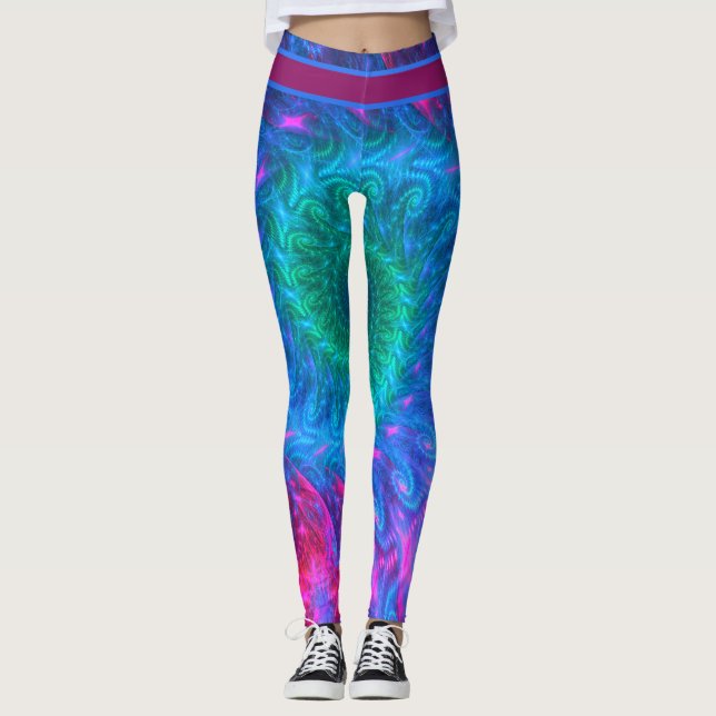 Colourful Tie-Dye Print Leggings (Front)