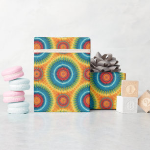 Colourful Tie Dye Print Wrapping Paper Roll