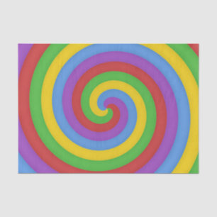 Colourful Tie Dye Rainbow Swirl 60s Art Pattern Tissue Paper