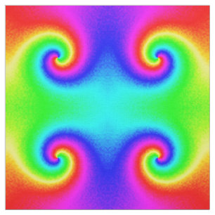 Colourful Tie Dye Rainbow Swirl Hippie Boho Chic Fabric